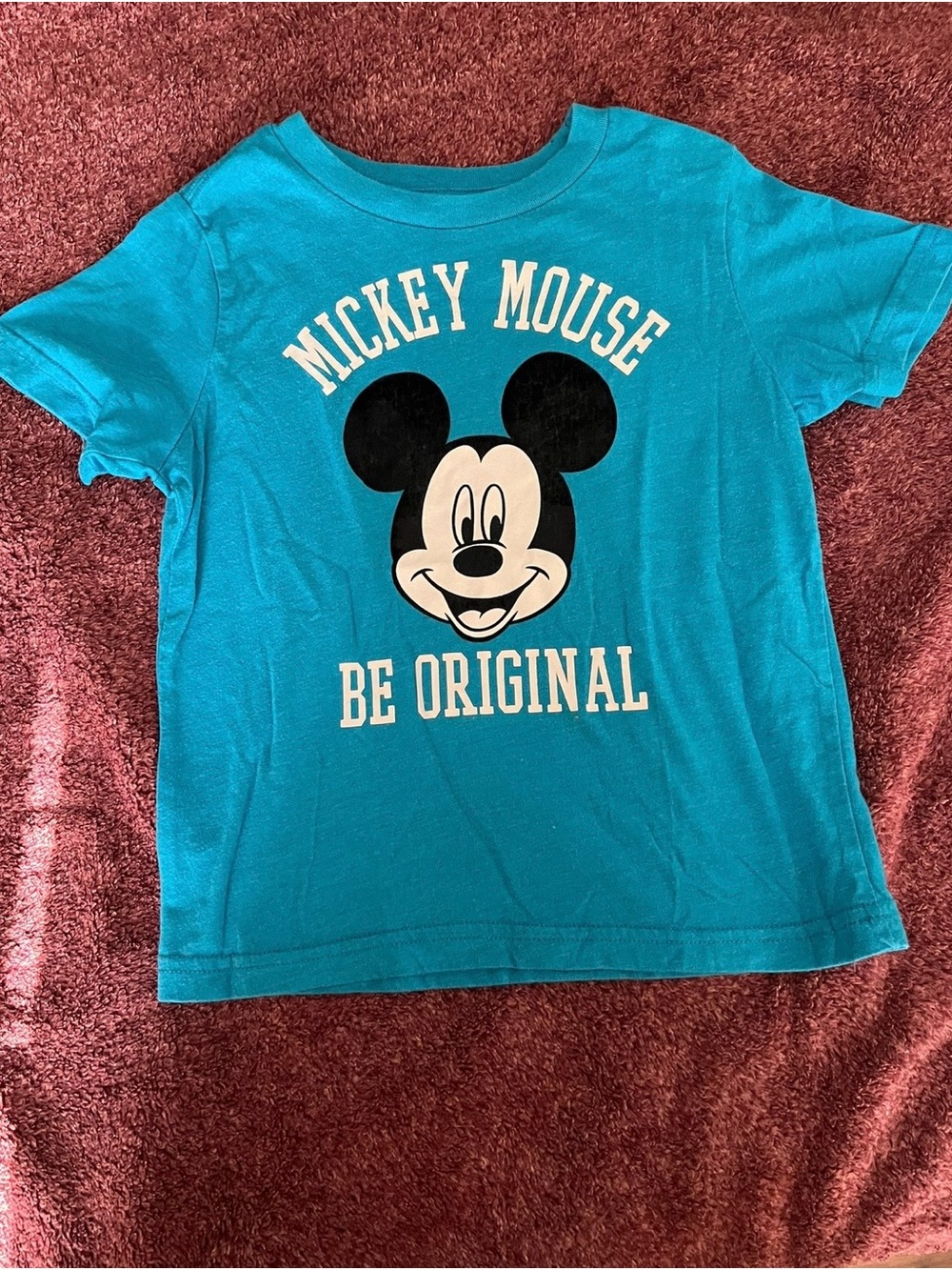 Disney Teal Blue Mickey Mouse 'Be Original' Short Sleeve Tee